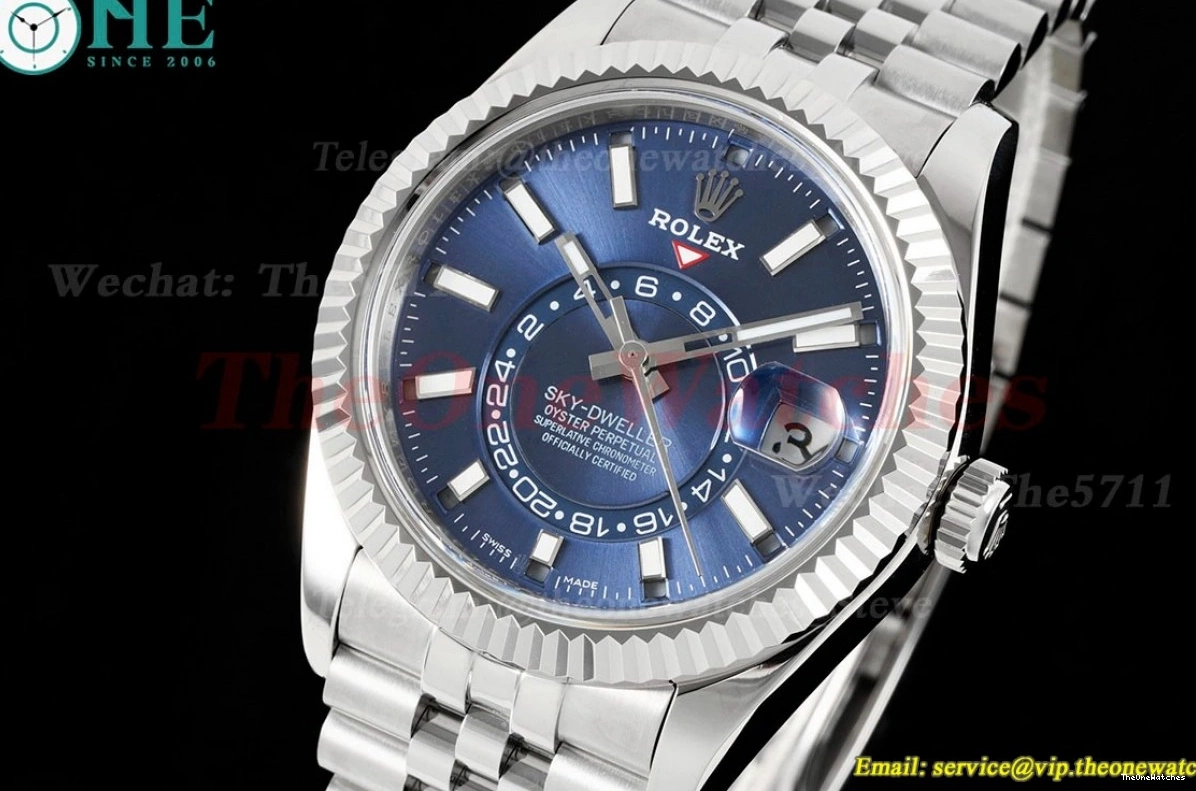 SS FNF Jubilee A9001 SS SkyDweller Blue Stk 42mm 326934  0219
